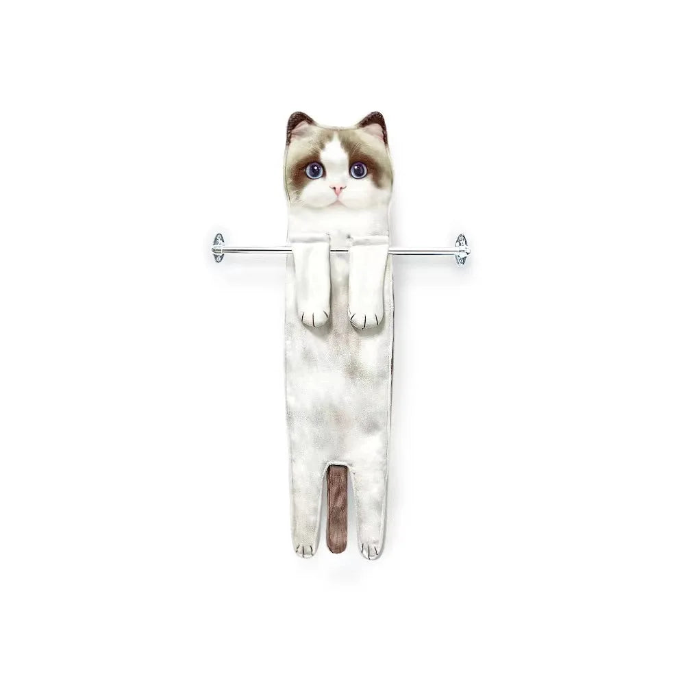 Cat Funny Hanging Hand Towel 🐱😂