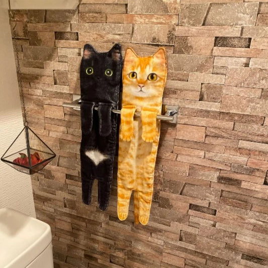 Cat Funny Hanging Hand Towel 🐱😂