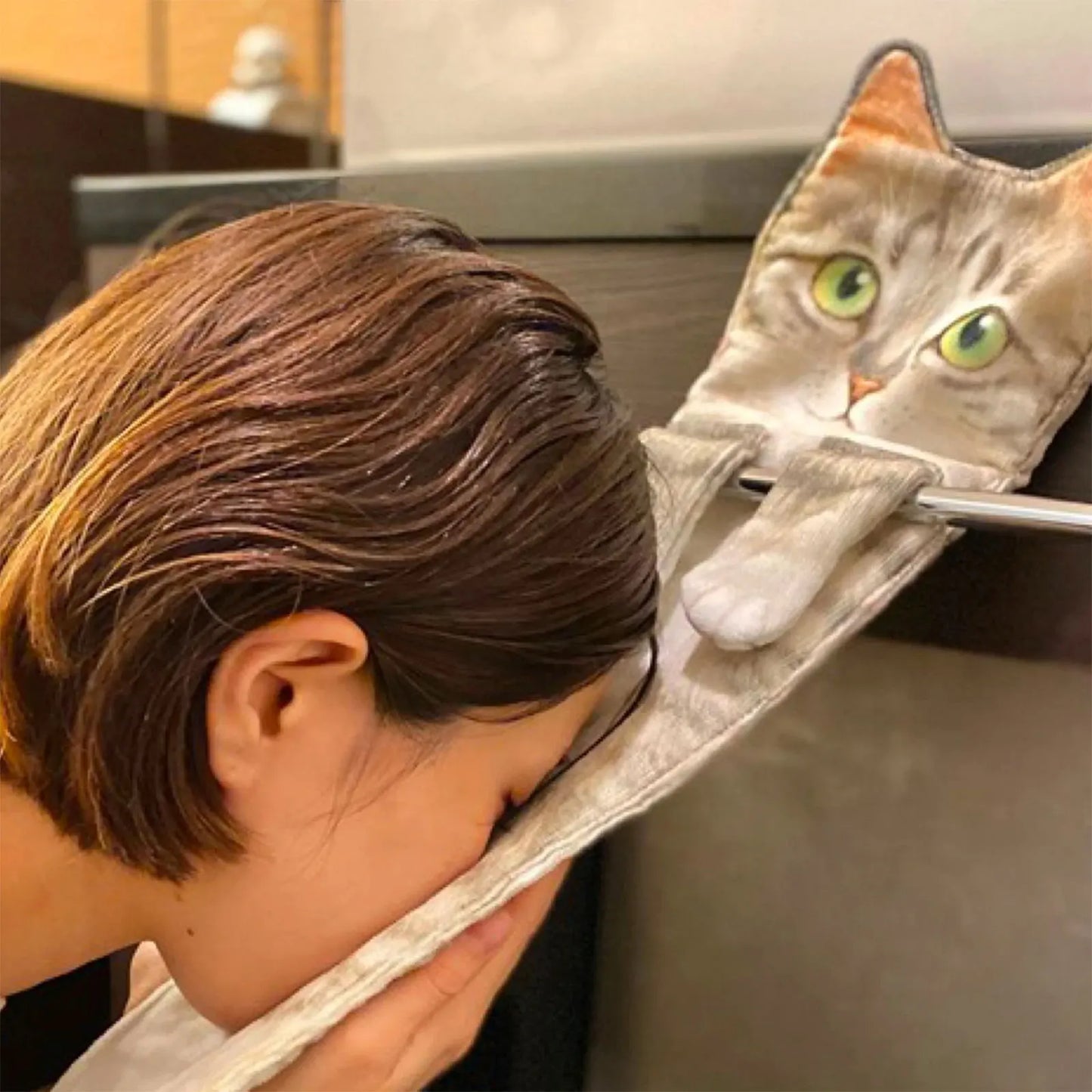 Cat Funny Hanging Hand Towel 🐱😂